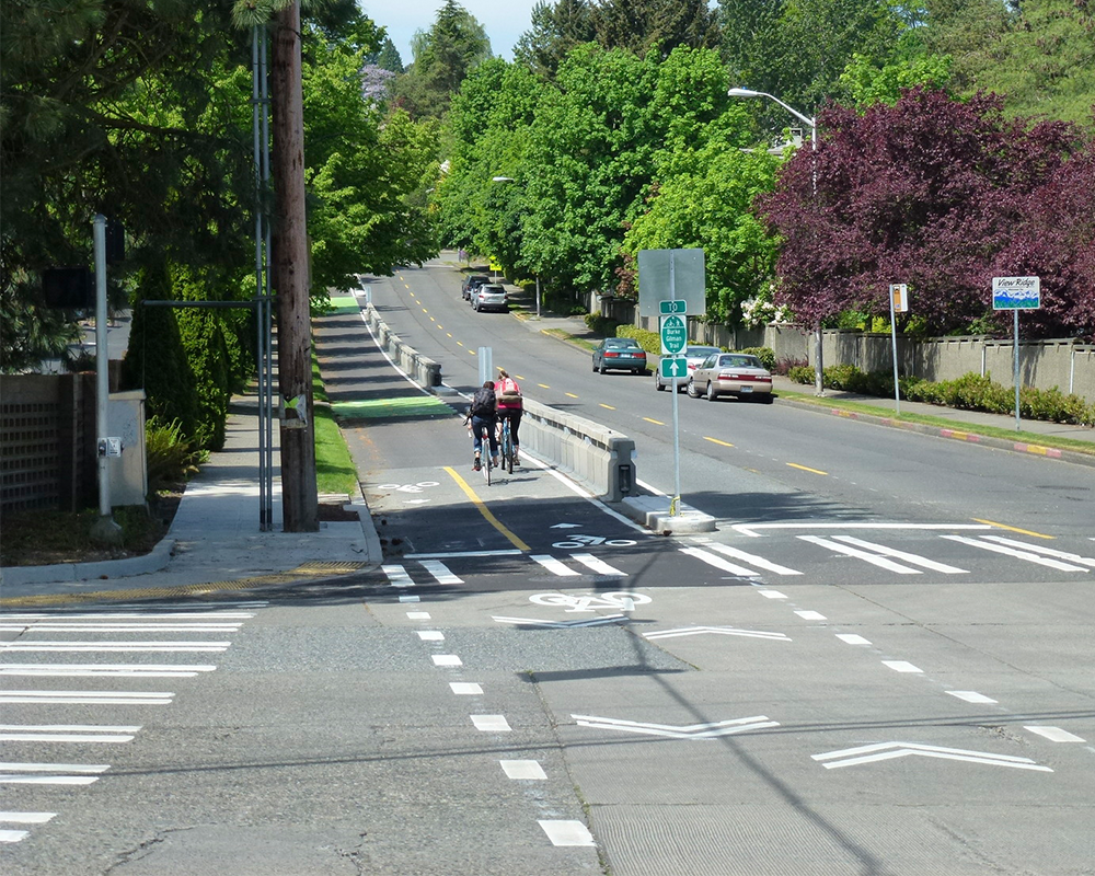 Permanent Two-Way Separated Bike Lane